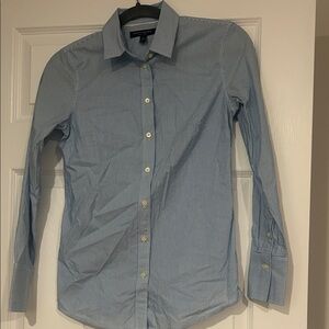 Banana Republic Women's Blue Button Down Shirt